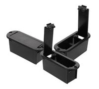 MOKKHNB Kit 3 Scatole Porta Batteria per Pickup Attivi 9V, Compatibile con Chitarra e Basso, Spugna Interna Inclusa, Custodia Nero in Plastica per Installazione Facile