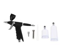MOKKHNB Kit Aerografo Professionale Tazza Staccabile Materiale Alluminio e Plastica, Flusso 8 L/min e Pressione Stabile per Tatuaggi e Decorazione Torte