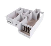 MOKKHNB Modello di Appartamento da Interno Kit di Costruzione Manuale per Micro Appartamento Modello Architettonico Dettagliato e Facile da Assemblare
