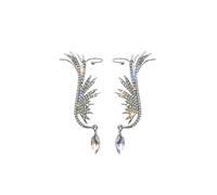 MOKKHNB Orecchini a Clip Donna in Lega a Forma di Piume Eleganti alla Moda, Accessorio Gioiello Decorativo per Matrimoni e Incontri in Chiesa