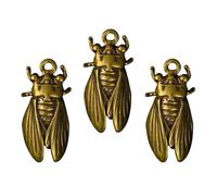 MOKKHNB Pendenti per Orecchini Decorativi e Facili da Appendere Vintage 3 in Ottone a Forma di Cicala e Decorazione Unica come
