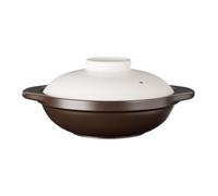 MOKKHNB Pentola in Argilla da 1,4 Quart per Cucinare Stufati e Zuppe, con Distribuzione Uniforme del Calore, Facile da Pulire, per Uso Domestico