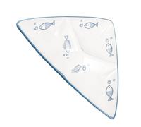 MOKKHNB Piatto con Sezioni Separate per Colazione Piastra Divisa per Bilanciati Design e Leggero per Uso e Speciali Blu
