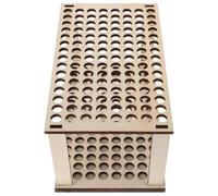 MOKKHNB Porta Pennelli in Legno Semplice e Elegante per Organizzare Fino a 120 Pennelli e Materiali Artistici Fori da 1,2 Cm per Studi di Pittura e Laboratori Creativi