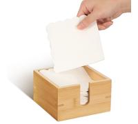 MOKKHNB Porta Tovaglioli in Bambù Liscio Distributore per Tovaglioli da Tavolo per Cucina e Feste Facile Sostituzione Design Moderno