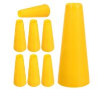 MOKKHNB Rocchetti di Filo Plastica Vuoti 8 Pezzi Tubo Conico per Tessitura e Maglieria, Accessori Cucito per Avvolgimento e Conservazione del Filato Giallo