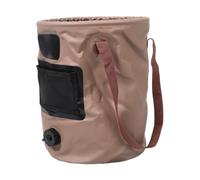 MOKKHNB Secchio Resistente e Antistrappo Marrone in Plastica Portatile da 25l Pieghevole con Beccuccio, Manico e Coperchio e Conservazione dell'Acqua per Pesca