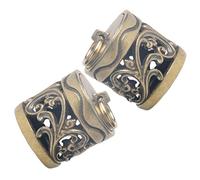 MOKKHNB Set 2 Pezzi Ciondolo Portachiavi in Rame Scatola Pendente Per Palline Profumate, Contenitore Diffusore Sospeso Fai Da Te, Bustine Profumate Decorative Portatili Per Regalo Aromatico