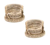 MOKKHNB Set 2 Pezzi Colosseo in Resina Ornamentale per Bonsai e Muschio, Decorazione Delicata e Realistica per Paesaggi da Tavolo e Ambienti