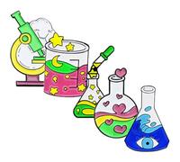MOKKHNB Set 5 Spille da Donna Tema Laboratorio in Metallo Lega, Distintivi Microbiologia e Chimica, Spille di Sicurezza per Vestiti, Accessori Moda per Insegnanti di Scienze e Occasioni
