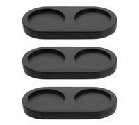 MOKKHNB Set di 3 vassoi per sale e pepe - Porta spezie per gioielli e candele aromatiche - Diametro interno 2,2", Base per macinapepe - Supporto per barattoli di spezie, antiscivolo e stabile