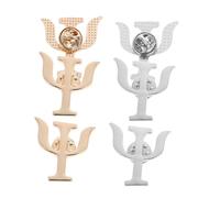 MOKKHNB Spille da Bavero a Tema Psicologia in Lega Vintage, Set da 6 Spille Dorate e Argentate, Distintivi per Cappotti e Zaini, Accessori Decorativi per Professionisti della Salute