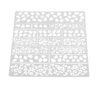 MOKKHNB Stencil per Modellismo Leopardato in Acciaio Inossidabile Argento per Pittura e Incisione Mimetic, Riutilizzabile, per Modellisti e Decorazioni di Modelli di Carri Armati