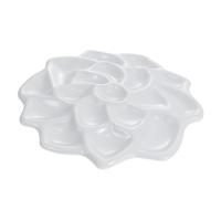 MOKKHNB Tavolozza per Acquerelli a Forma di Fiore in Ceramica Imitazione Bianca, Portatile e Resistente alla Penetrazione dei Pigmenti, per Pittori Professionisti e Artigiani