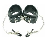 Mokko fetish Manette Premium rosse e nere cuffs bondage sadomaso