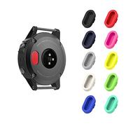 MoKo 10 Pack Dust Plug Compatibile con Garmin Fenix 7/7S/7X/6/6S/6X/5/5S/5X/Vivoactive 3/4/Forerunner 45/55/245/745/945/Venu 2/Instinct, Silicone Charger Port Protector Anti Dust Caps, Multi-Color B