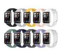 MoKo 10 Pezzi Cinturino Compatibile con Redmi Watch 5/Redmi Watch 4/Xiaomi Smart Band 9 Pro/8 Pro, Cinturino Sportivo di Ricambio in Silicone Morbido Donna Uomo, Multicolore