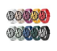 MoKo 10 Pezzi Cinturino Compatibile con Samsung Galaxy Watch 7 FE 6 5 4 40mm 44mm/Watch 6 4 Classic 43mm 47mm 42mm 46mm/5 Pro 45mm, 20mm Cinturino di Ricambio in Silicone Morbido, Multicolori