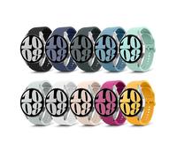 MoKo 10 Pezzi Cinturino Compatibile con Samsung Galaxy Watch 7 FE 6 5 4 40mm 44mm/Watch 6 4 Classic 43mm 47mm 42mm 46mm/5 Pro 45mm, 20mm Cinturino di Ricambio in Silicone Morbido, Multicolore B