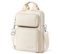 MoKo 13 pollici Tablet Sleeve Borsa per iPad Air M3 13, iPad Pro 12,9/11, Galaxy Tab S9+ 12,4, Surface Pro 12,3, Maniglia Custodia con tre strati di stoccaggio e tracolla staccabile, Kaki Chiaro