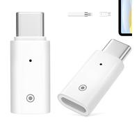 MoKo 2 Pezzi Adattatore di Ricarica USB-C Compatibile con iPencil 1a Gen., Connettore di Ricarica da USBC Maschio a Femmina per iPad 10/Apple Pen 1, Senza Associazione Bluetooth Solo Ricarica, Bianco