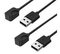 MoKo 2 Pezzi Caricatore Compatibile con Samsung Galaxy Fit 3, Caricabatterie Magnetico con Cavo di Ricarica USB da 1 M, Nero