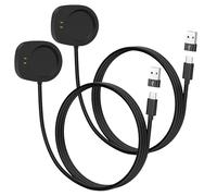 MoKo 2 Pezzi Caricatore di Tipo C per Amazfit T-Rex 3/3 Pro/Balance 1/2/Helio Strap Fitness Tracker, Dock di Ricarica Magnetico con Cavo di Ricarica da 1 m e Adattatori da USB C a USB