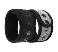 MoKo 2 Pezzi Cinturino Caviglia Compatibile con Fitbit Luxe/Inspire 2/Inspire/Inspire HR/Charge 5/4/3/2/Alta HR/Flex 2/Garmin, Fascia alla Caviglia in Neoprene con Chiusura a Bottoni - Grigio + Nero