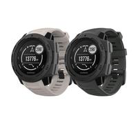 MoKo 2 Pezzi Cinturino per Smartwatch in Silicone Compatibile con Garmin Instinct/Instinct Solar/Tactical/Instinct 2 Accessori per Orologi, Grigio Grafite/Tundra