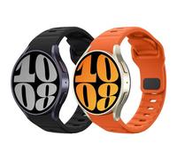 MoKo 2 Pezzi Cinturino Robusto Compatibile con Samsung Galaxy Watch 7 FE 6 5 4 40mm 44mm/Watch 6 Classic 43mm 47mm/5 Pro 45mm/4 Classic 42mm 46mm, Cinturini Sportivi di Ricambio in Silicone, N+A
