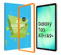 MoKo 2 Pezzi Pellicola Protettiva per Samsung Galaxy Tab A11+ 2025/A9+ 2023 | Vetro temperato con Cornice di Montaggio, Ultra Trasparente, Anti-graffio, Durezza 9H, Tab A11 Plus /A9 Plus 11'' 2025/2023