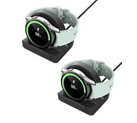 MoKo 2 Pezzi Supporto per Caricatore Compatibile con Samsung Galaxy 8 7 6 5 40mm 44mm/8 Classic 46mm/Ultra 47mm/6 Classic 43mm 47mm/5 Pro, Supporto di Ricarica in Silicone con Base Antiscivolo, Nero