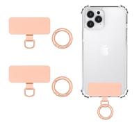 MoKo 2-Piece Phone Tether, cuscinetto per cordino telefonico in acciaio inossidabile, ricambio per 2 passanti a molla, adatto alla maggior parte delle custodie per telefoni a copertura, Oro Rosa