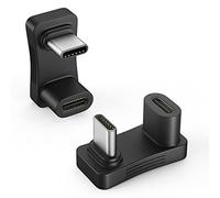 MoKo 2 Pz Adattatore USB C a 180°, Adattatore USB a USB C con 4K 60Hz Video, PD 100W Connettore Alta velocità a Forma di U, Adattatore USB Maschio a USB C Femmina, per Steam Deck, Tablet, Cellulare