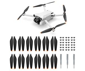 MoKo 24 Pezzi Eliche per DJI Mini 3/4 PRO, Pezzo di Ricambio Set di Elica Compatibile con DJI Mini 3 PRO, DJI Mini 4 PRO, 3 Paia di Eliche di Ricambio con Viti e Cacciaviti, Volo Silenzioso - Nero