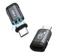 MoKo 240W Adattatore USB C Magnetico 2PZ, Adattatore USB Type C 24 Pin, Connettore Carica Rapida, Trasferimento Dati 40Gbps, Uscita Video 8K/60Hz, per Thunderbolt 3 MacBook Pro/Air, Steam Deck, Dritto