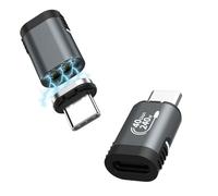 MoKo 240W Adattatore USB C Magnetico 2PZ, Adattatore USB Type C 24 Pin, Connettore Carica Rapida, Trasferimento Dati 40Gbps, Uscita Video 8K/60Hz, per Thunderbolt 3 MacBook Pro/Air, Steam Deck, Dritto