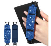 MoKo 2PC Cinturino di Sicurezza per 6-8" Kindle eReaders Fire Tablet-Kobo/Voyaga Kindle E-Book Tablet,Cinturino da Mano Versatile ad Alta Elasticità Supporto Antiscivolo, Indaco+Bleu Profond Glitter