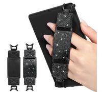 MoKo 2PC Cinturino di Sicurezza per 6-8" Kindle eReaders Fire Tablet-Kobo/Voyaga/Lenovo/Sony Kindle E-Book Tablet, Cinturino da Mano Versatile ad Alta Elasticità Supporto Antiscivo,Nero+Nero Brillante