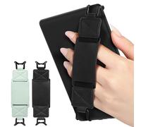 MoKo 2PC Cinturino di Sicurezza per 6-8" Kindle eReaders Fire Tablet-Kobo/Voyaga/Lenovo/Sony Kindle E-Book Tablet,Cinturino da Mano Versatile ad Alta Elasticità Supporto Antiscivolo, Verde Agave+Nero