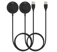 MoKo 2Pz Caricatore Compatibile con Fenix 7/7S/7X/6/6S/6X Pro/5/5S/5X/Vivoactive 3/4/4S/Forerunner 45/55/245/745/945/Venu 2/2 Plus/Sq/Instinct,Caricabatterie Stazione di Ricarica con Cavo,Nero