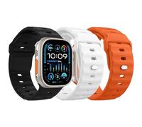 MoKo 3PZ Cinturino Ocean Compatibile con Apple Watch Ultra 2 49mm 46mm 45mm 44mm 42mm per Uomo Donna, Cinturini di Ricambio Sportivi in Silicone per iWatch Serie 10 9 8 7 6 5 4 SE Ultra 2 1,N/A/B