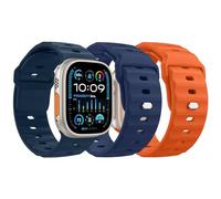 MoKo 3PZ Cinturino Ocean Compatibile con Apple Watch Ultra 3/2/1 49mm,S11/S10 46mm,9/8/7 45mm,SE3/SE2/SE/6/5/4 44mm,3/2/1 42mm, Cinturini di Ricambio Sportivi in Silicone per Uomo Donna,B/B/A