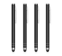 MoKo 4 Pezzi Pennino Capacitivo Stilo Penna, Universale Stylus Pen per Apple iPad/iPad Mini/Air/PRO, iPhone, Samsung Galaxy, Smartphone, tablettes Android/iOS, Touchscreen e Tablet - Nero