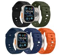 MoKo 5PZ Cinturino Ocean Compatibile con Apple Watch Ultra 3/2/1 49mm,S11/S10 46mm,9/8/7 45mm,SE3/SE2/SE/6/5/4 44mm,3/2/1 42mm, Cinturini di Ricambio Sportivi in Silicone per Uomo Donna,5 Colori B