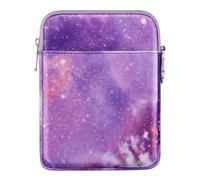 MoKo 6-7 inch Kindle Sleeve Bag, Protective Nylon Cover Compatible with Kindle Colorsoft, Kindle Paperwhite 12th Gen 2024, Kindle 2024-2016, Fire 8/7, Kindle Oasis E-Reader,Cielo Stellato Viola