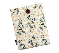 MoKo 6-7 Pollici Ricamato Margherita Imbottito Sleeve Pouch per Kindle Colorsoft, Kindle Paperwhite 12 ° Gen 2024, Kindle 2022-2016, Kindle Pouch per Oasis/Voyage/Kobo eReader, Margherita Bianca