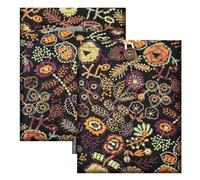 MoKo 6-7“ ricamato Daisy imbottito eReader Sleeve Tablet Bag Pouch per Paperwhite 11th/10th Gen, 7” eReader Colorsoft Signature Edition 2024, Voyage, Fiori Neri Gialli