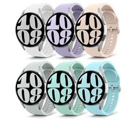 MoKo 6 Pezzi Cinturino Compatibile con Samsung Galaxy Watch 7 FE 6 5 4 40mm 44mm/Watch 6 4 Classic 43mm 47mm 42mm 46mm/5 Pro 45mm, 20mm Cinturino di Ricambio in Silicone Morbido, Multicolore C