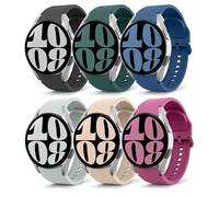 MoKo 6 Pezzi Cinturino Compatibile con Samsung Galaxy Watch 7 FE 6 5 4 40mm 44mm/Watch 6 4 Classic 43mm 47mm 42mm 46mm/5 Pro 45mm, 20mm Cinturino di Ricambio in Silicone Morbido, Multicolori B